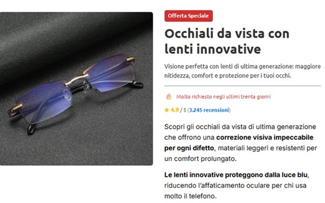 Occhiali autoregolanti offerta online